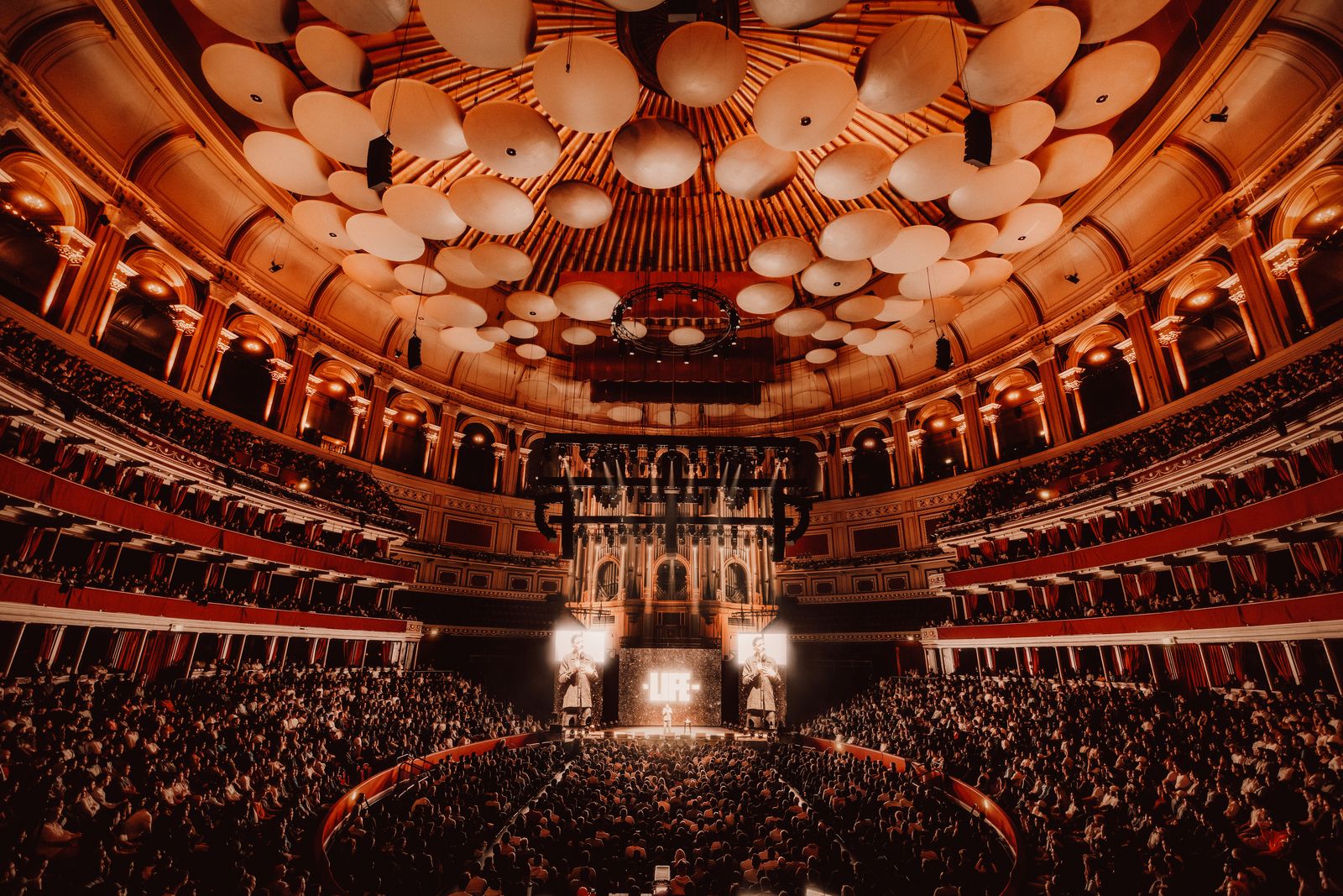 Royal Albert Hall full house seen from the upper balcony